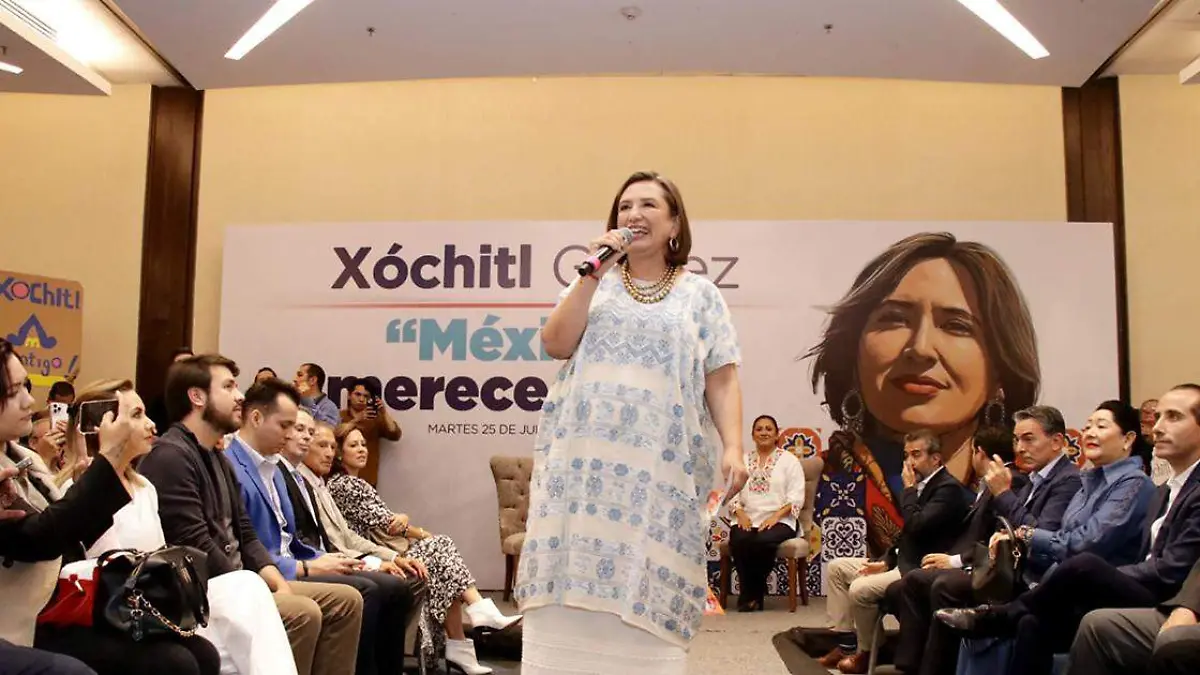 'Este proyecto lo tenemos que construir entre todos, no me dejen sola', fue el llamado de Xóchitl Gálvez Ruiz